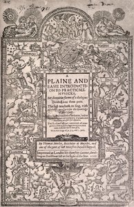 Morley, Practicall Musicke, 1608, Titlepage by Unknown